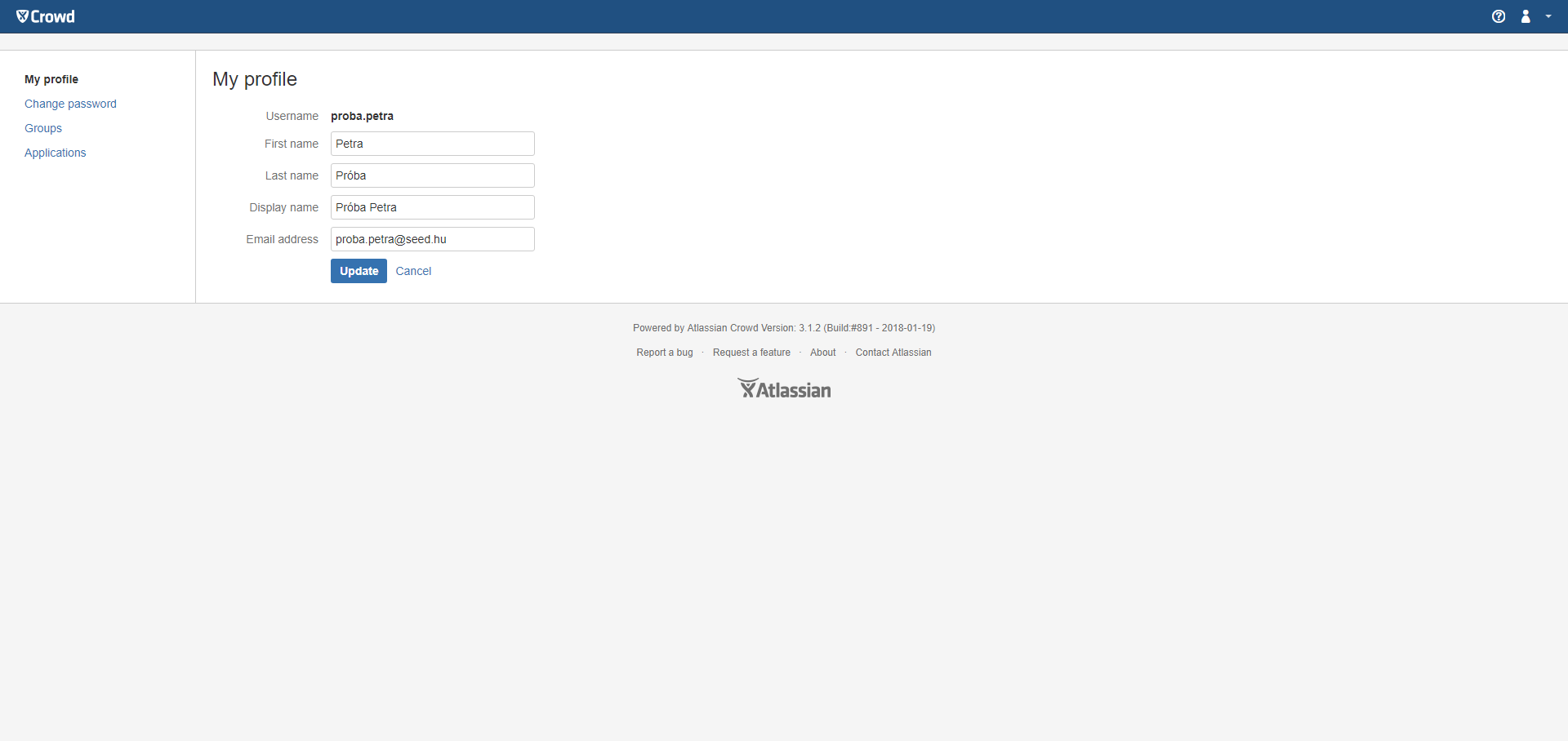 Sikeres bejelentkezés