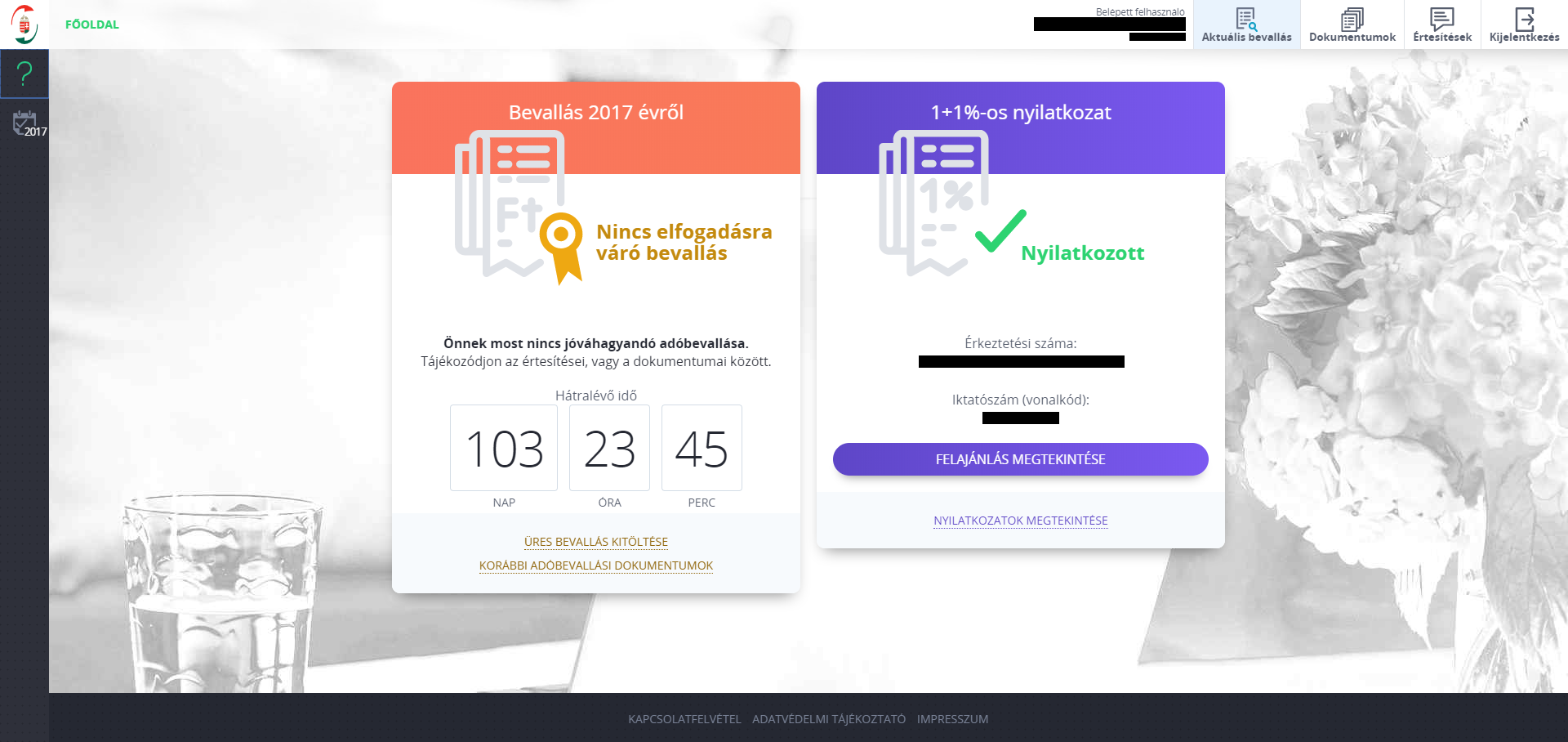 eSZJA Portál főoldala